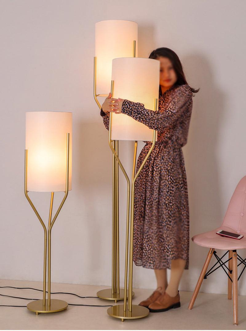 Aureina Glam Brass Floor Lamp
