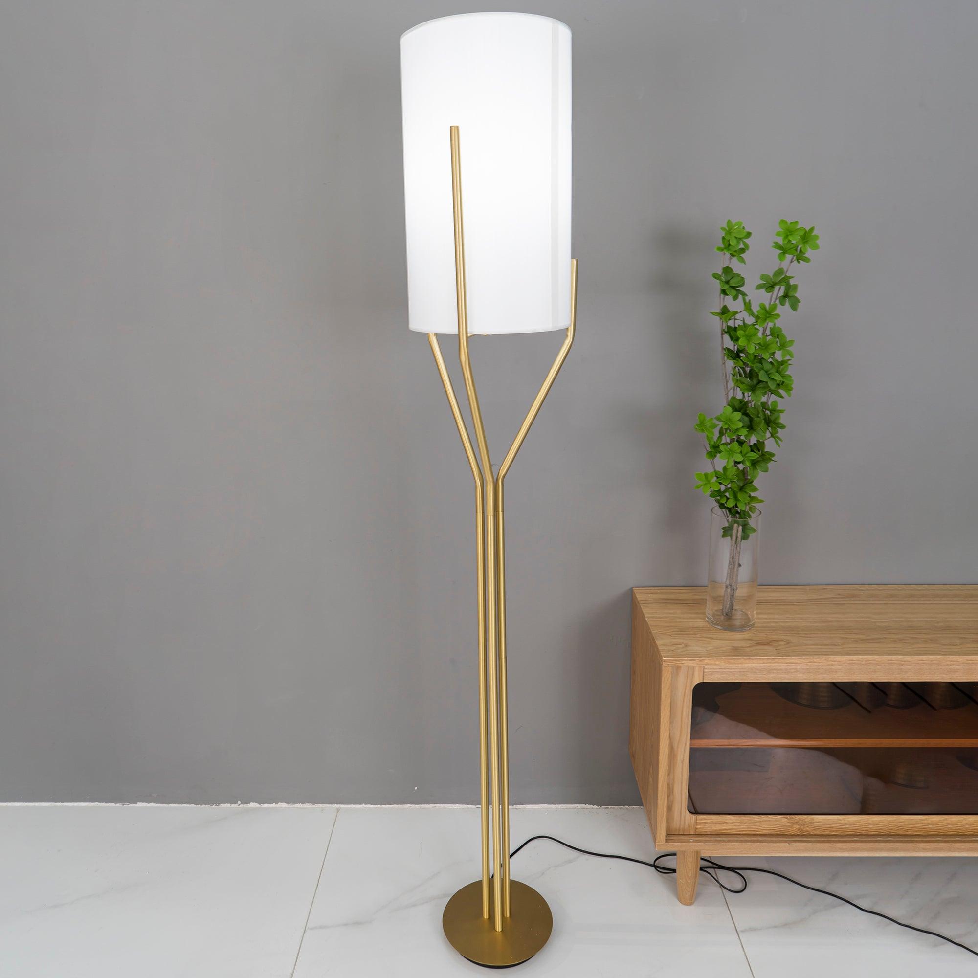 Aureina Glam Brass Floor Lamp