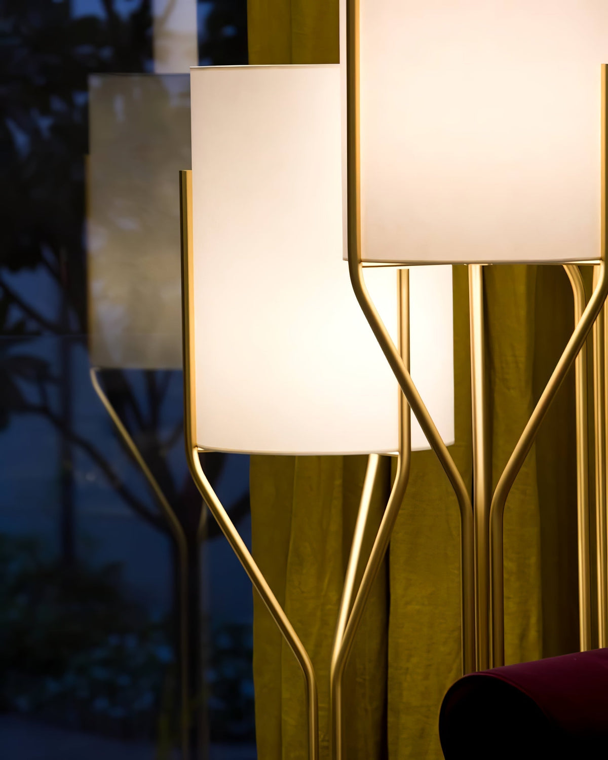 Aureina Glam Brass Floor Lamp