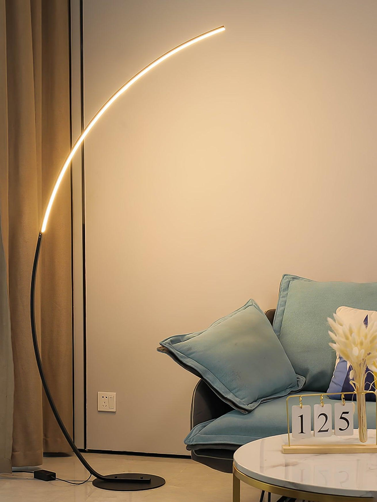Zophaor Mid-Century Glass & Brass Wall Light