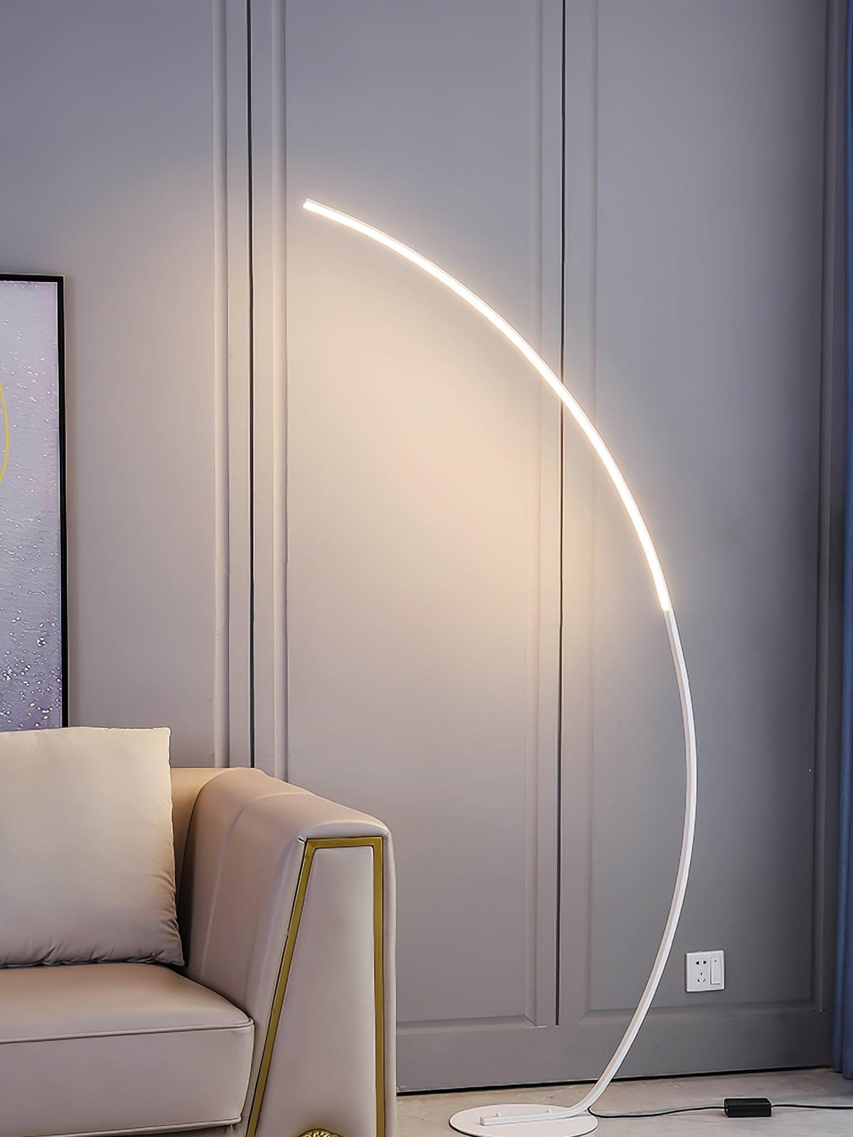 Zophaor Mid-Century Glass & Brass Wall Light