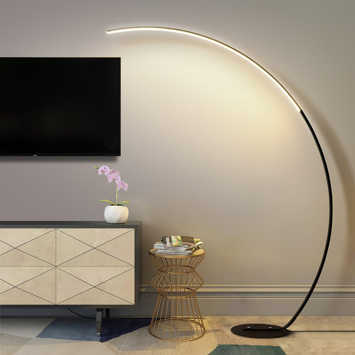 Zophaor Mid-Century Glass & Brass Wall Light