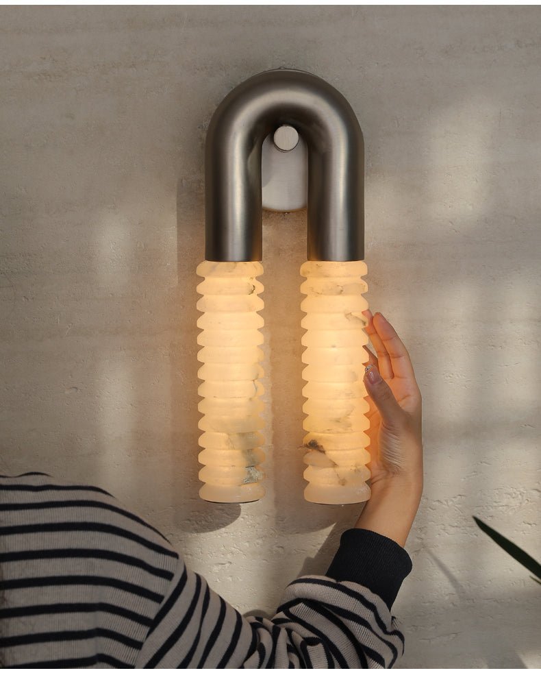 Talbe Alabaster Arc Ridge Modern Wall Lamp