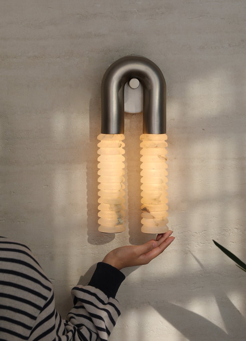 Talbe Alabaster Arc Ridge Modern Wall Lamp
