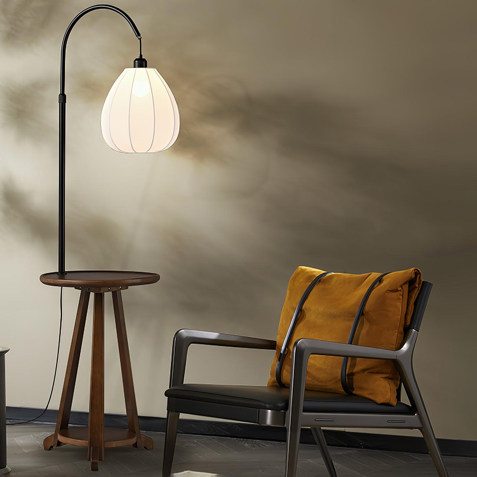 Vazoril Multifunctional Wood Fabric Floor Lamp