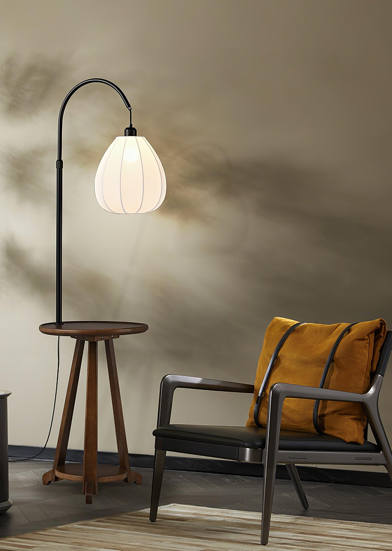Vazoril Multifunctional Wood Fabric Floor Lamp