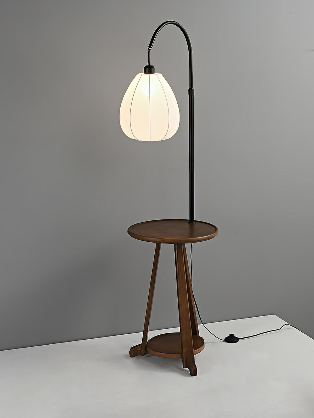 Vazoril Multifunctional Wood Fabric Floor Lamp