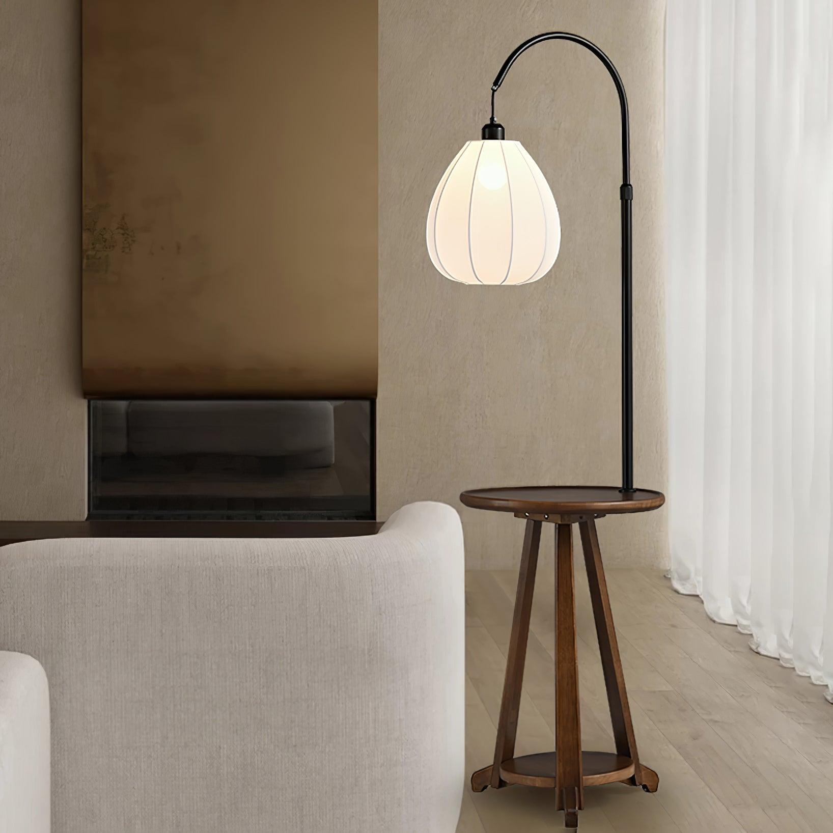Vazoril Multifunctional Wood Fabric Floor Lamp