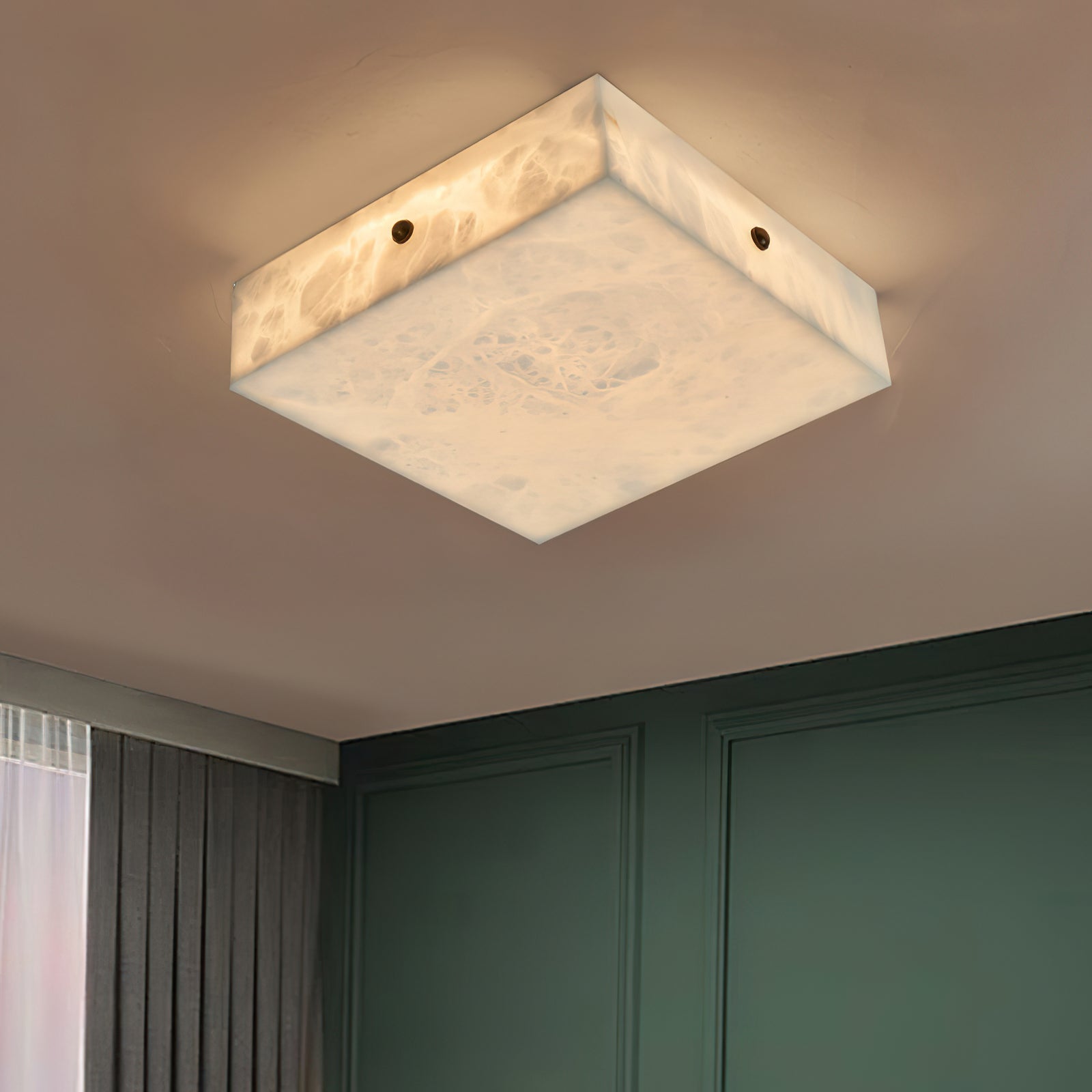 Rauduvys Modern Minimalist Alabaster Ceiling Light