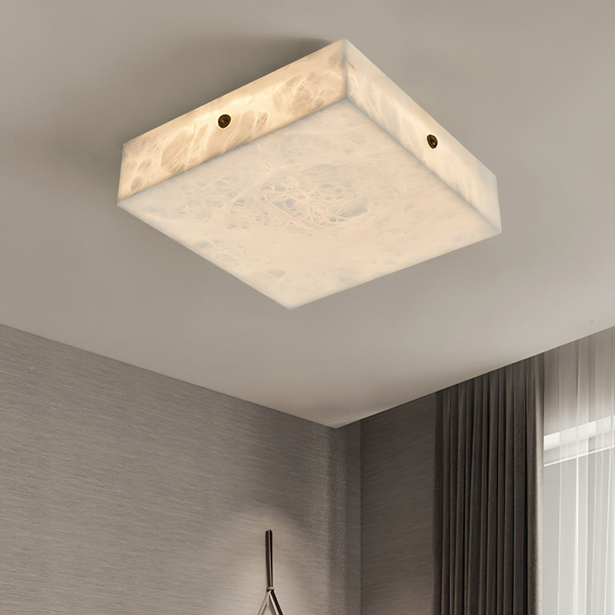 Rauduvys Modern Minimalist Alabaster Ceiling Light