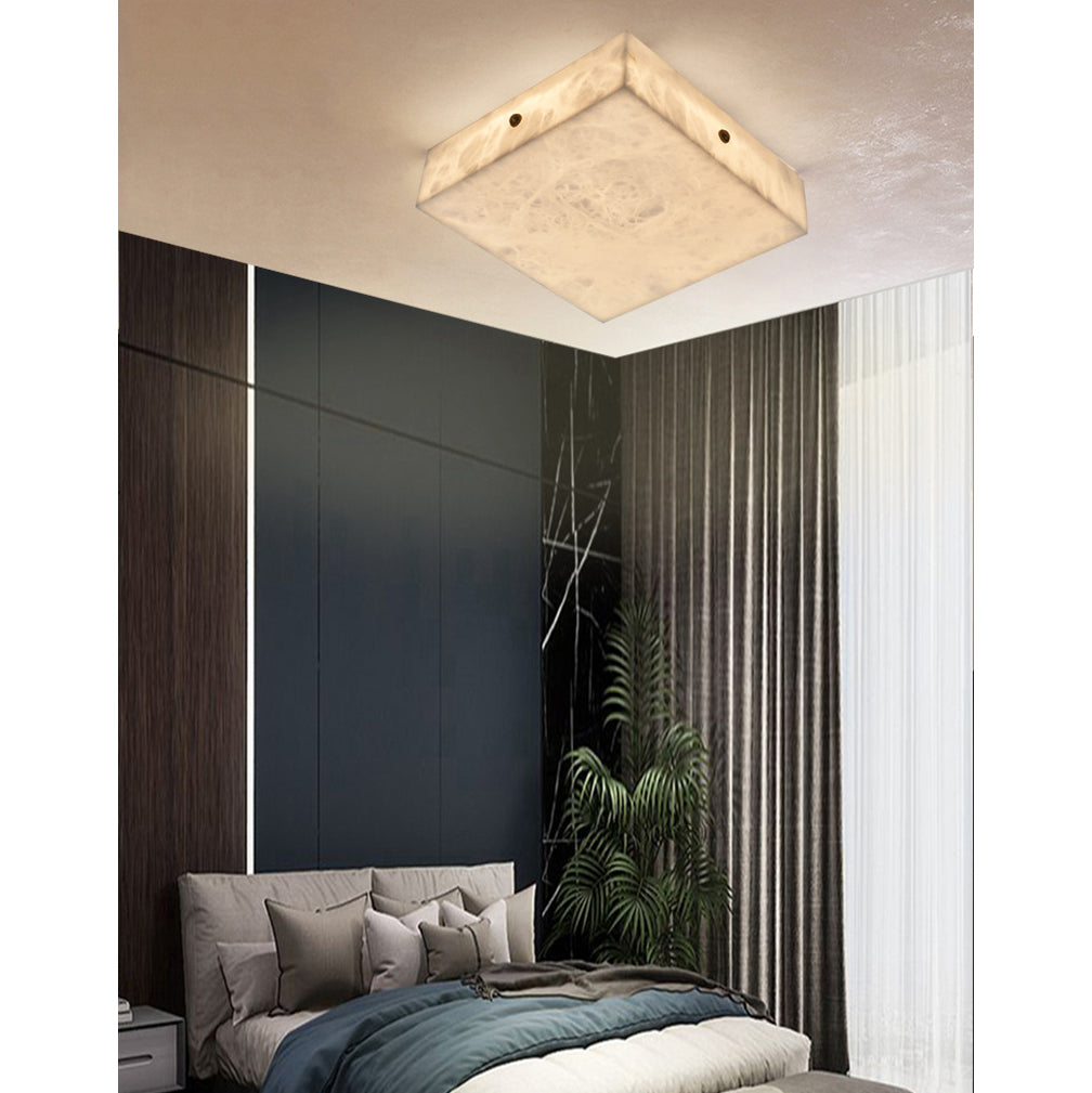 Rauduvys Modern Minimalist Alabaster Ceiling Light