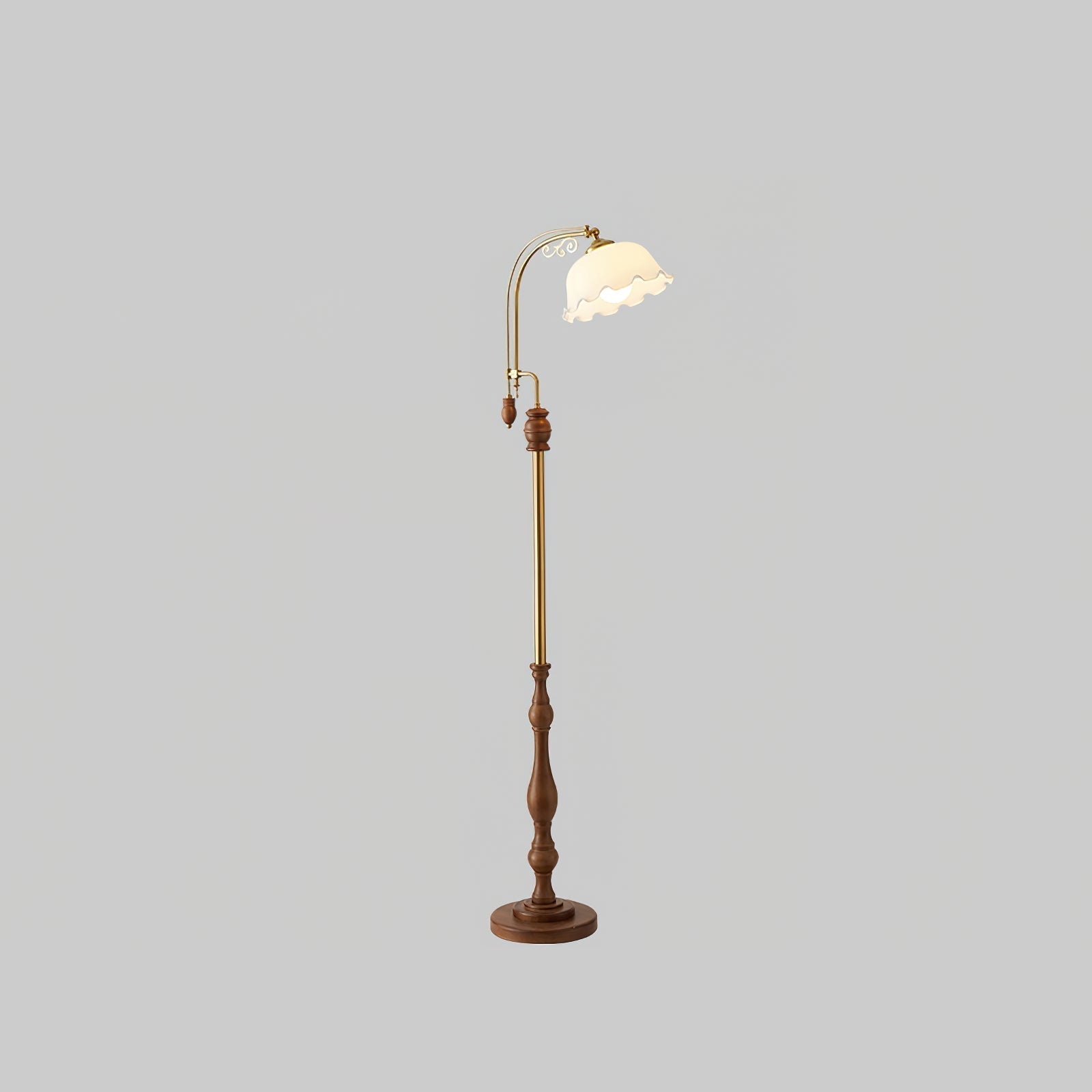 Darisel Wood Vintage Floor Lamp