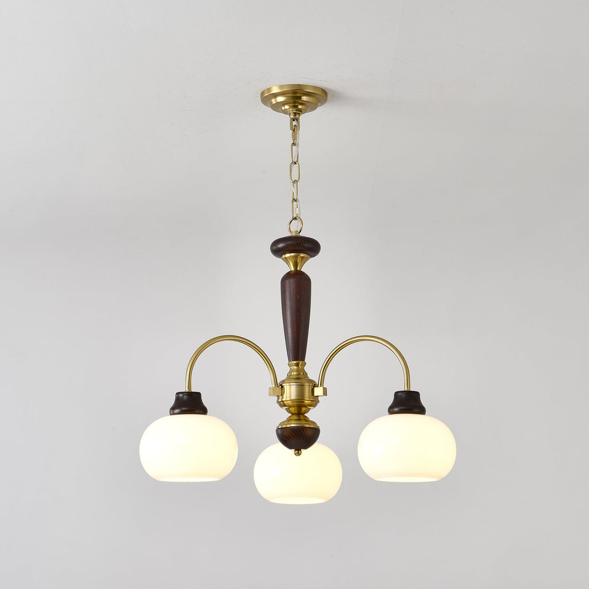 Noraneon Chandelier Arched Globe White Shade