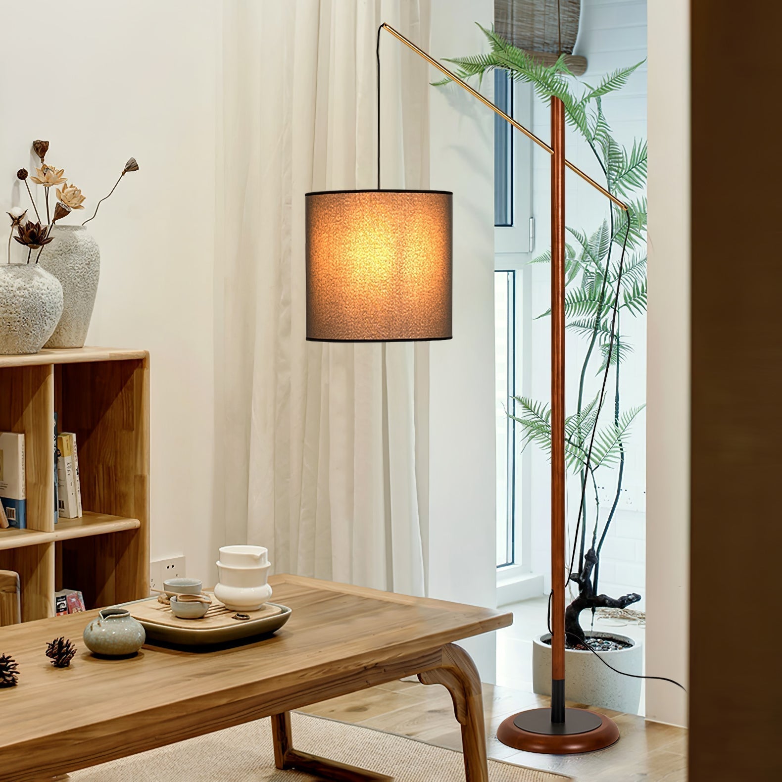 Nyvariol Minimalist Wood Floor Lamp