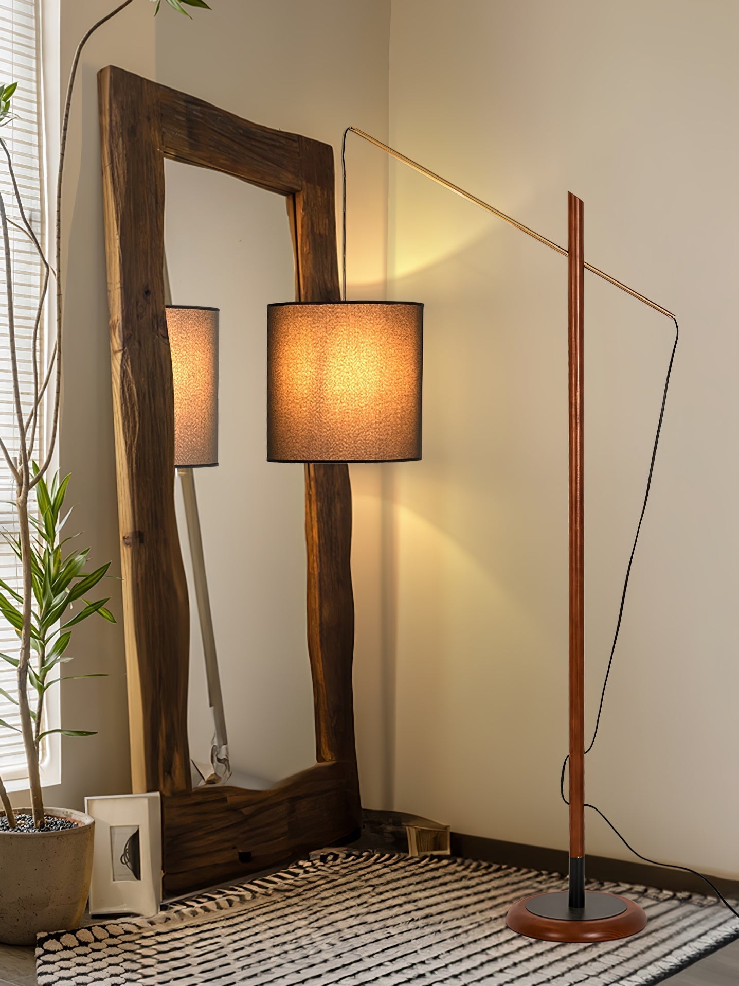 Nyvariol Minimalist Wood Floor Lamp