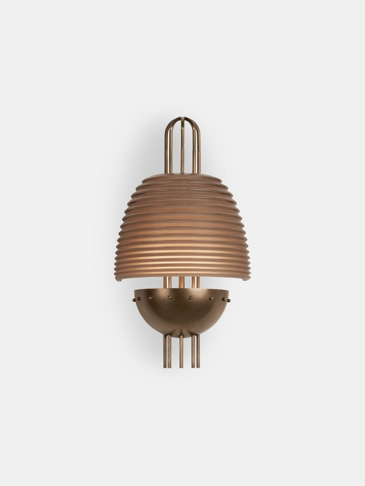 Brys Industrial Ribbed Brass Wall Lamp