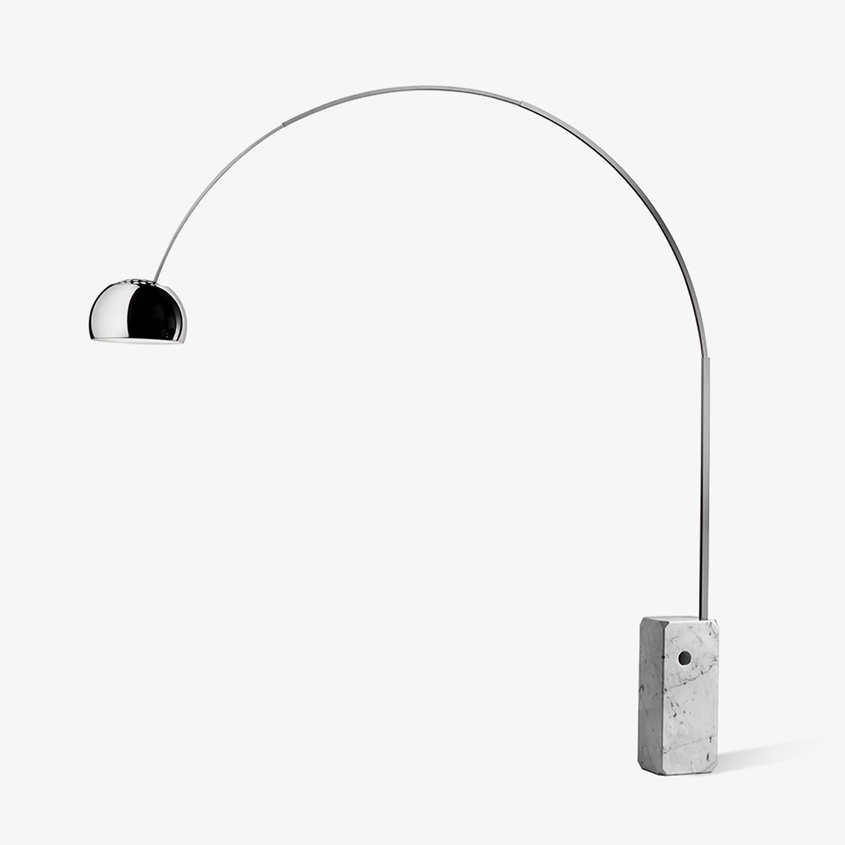 Alevra Steel Marble Floor Lamp