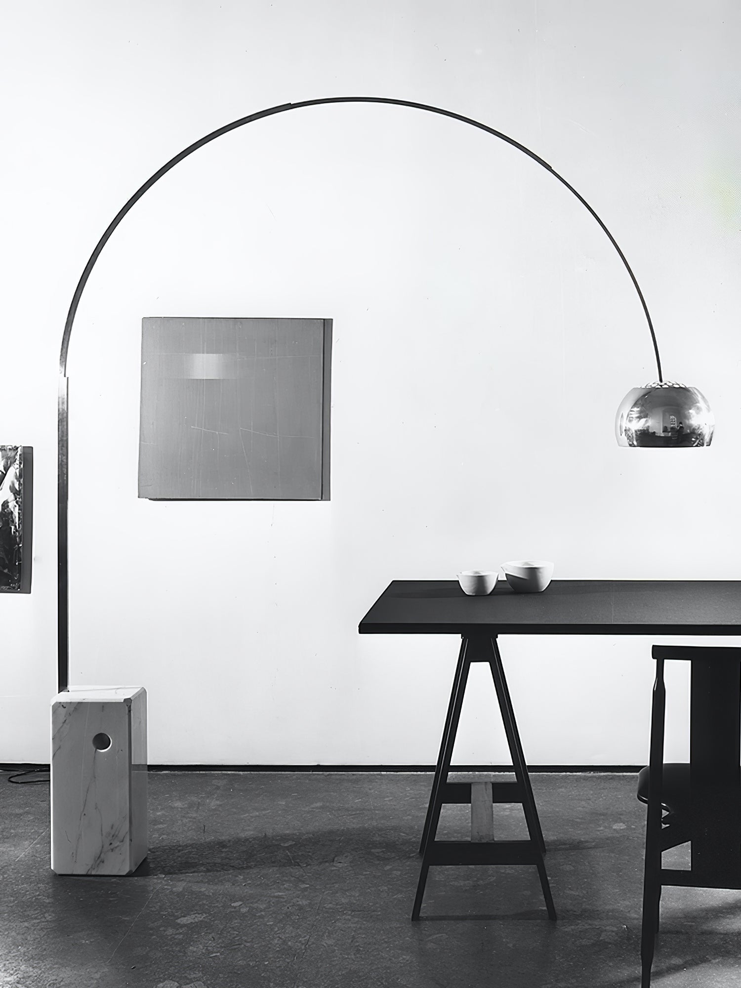 Alevra Steel Marble Floor Lamp