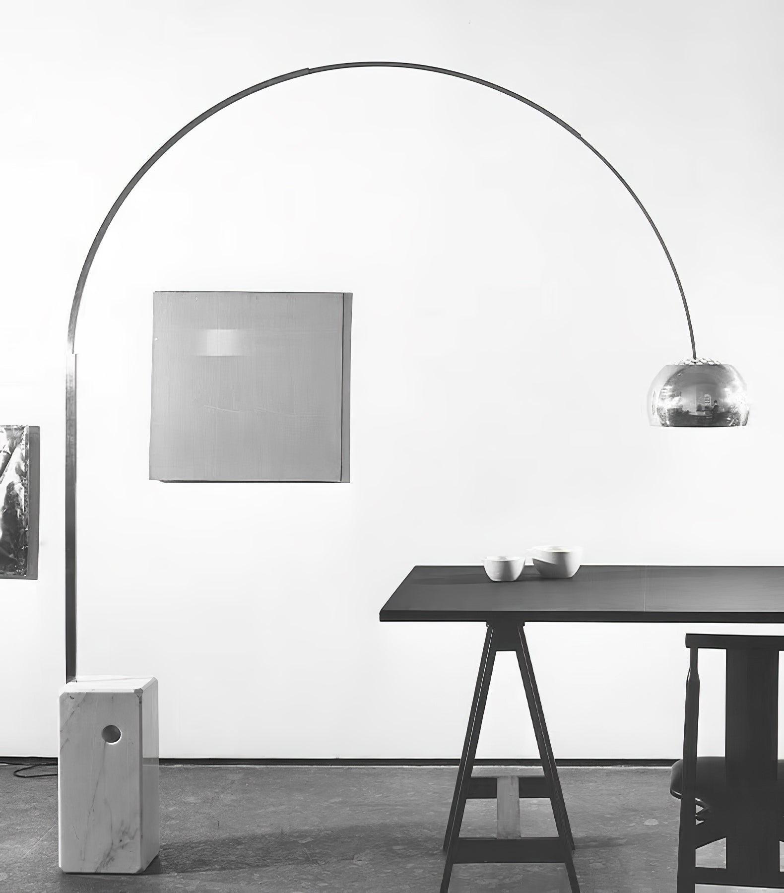 Alevra Steel Marble Floor Lamp