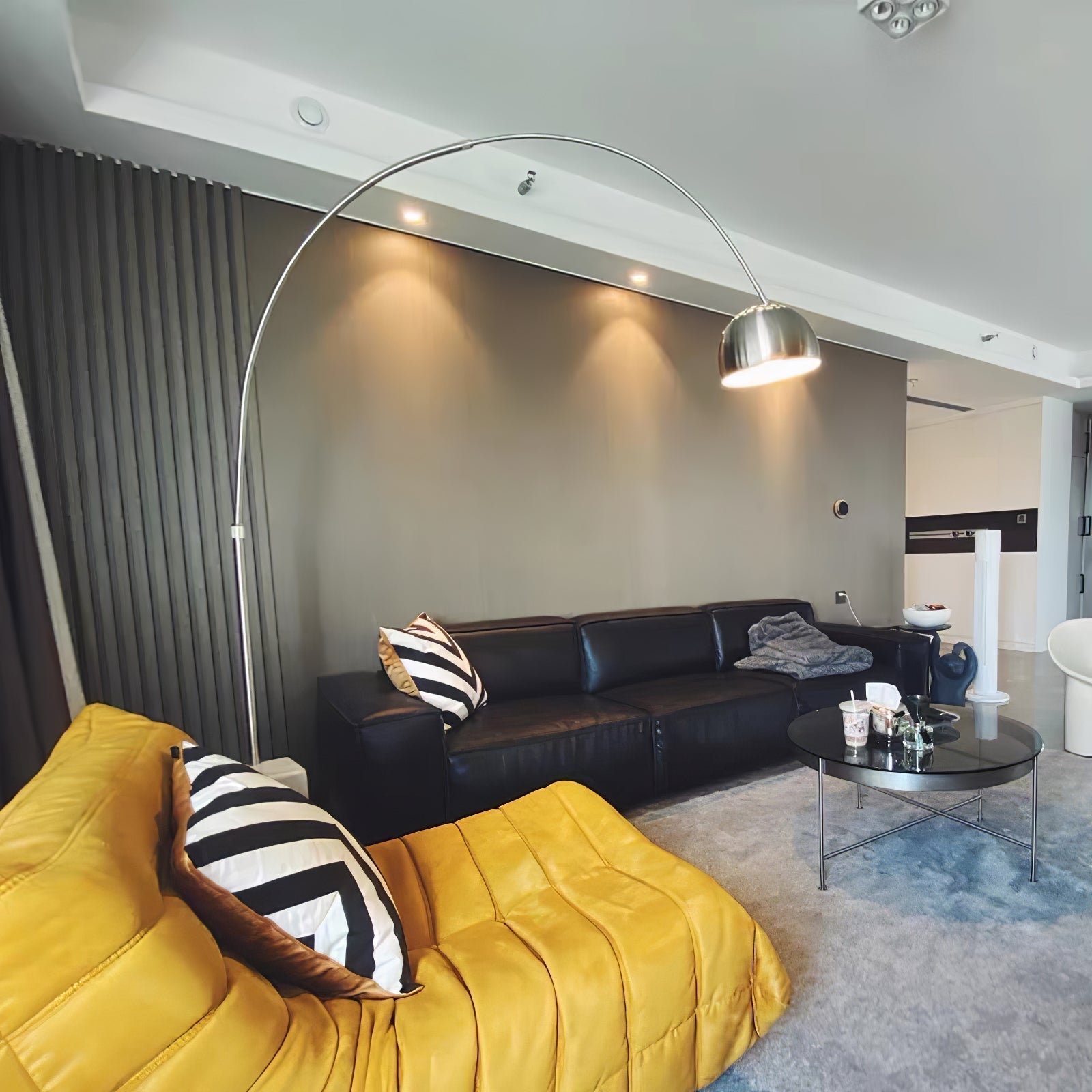 Alevra Steel Marble Floor Lamp