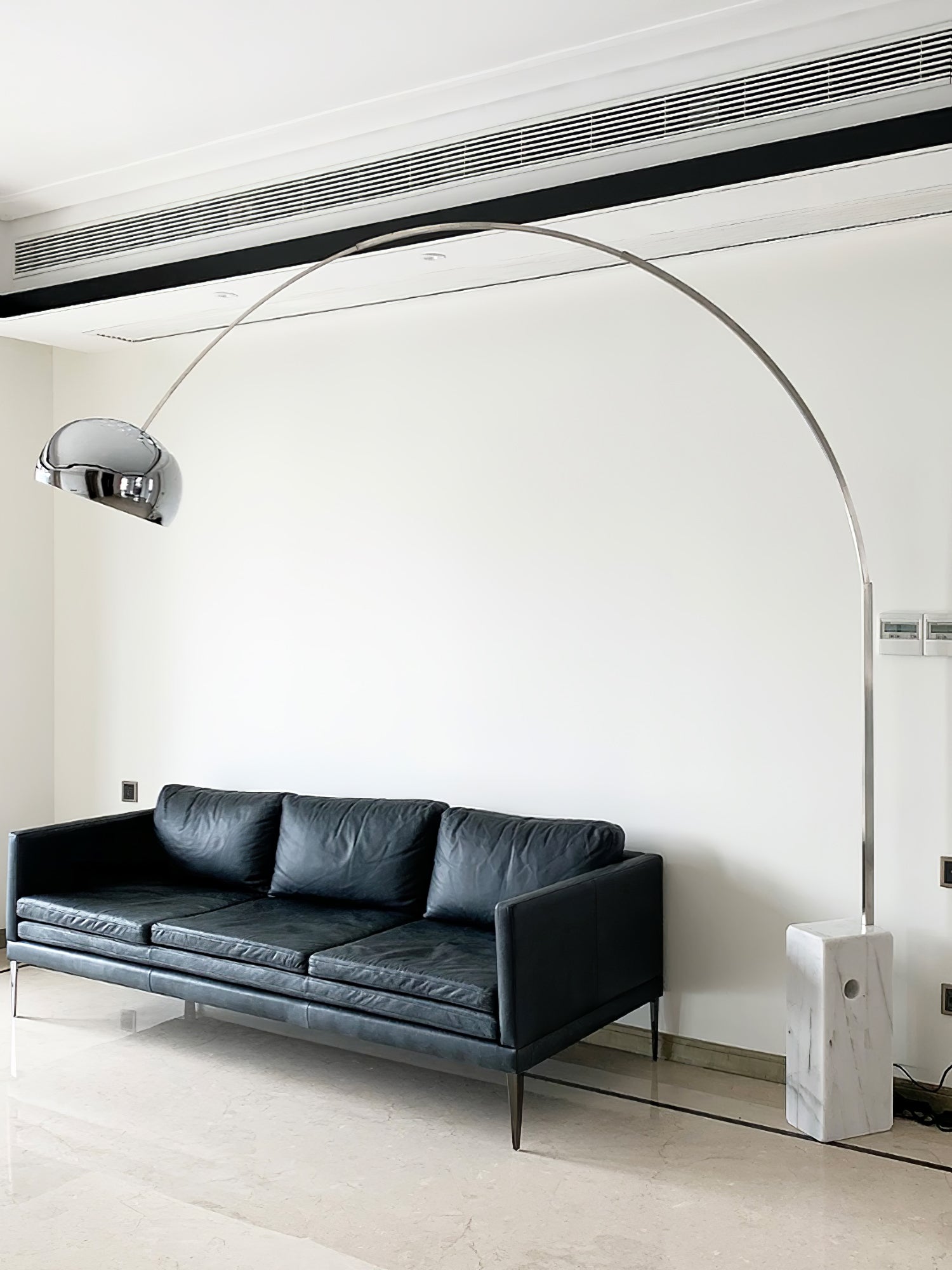 Alevra Steel Marble Floor Lamp