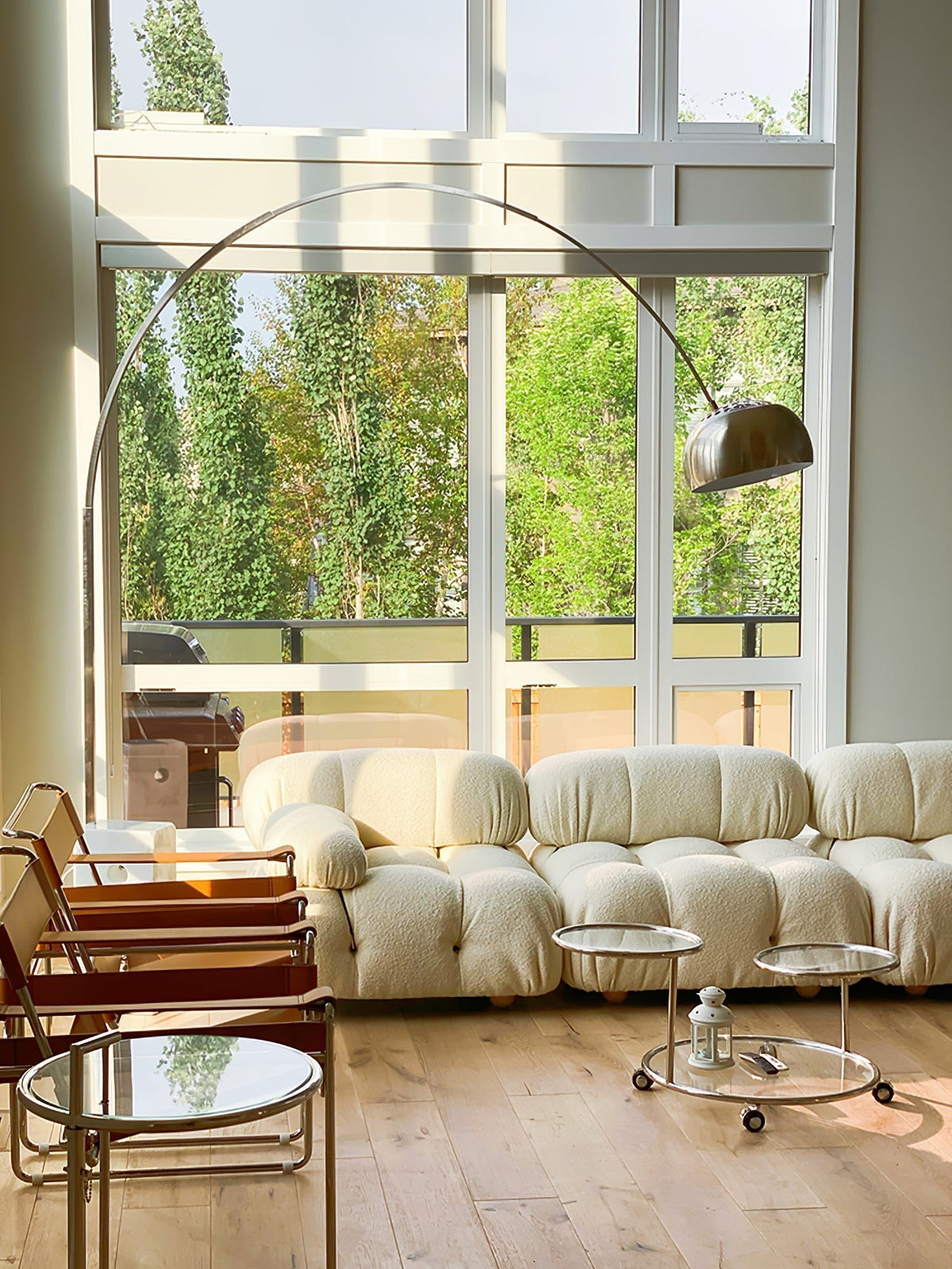 Alevra Steel Marble Floor Lamp