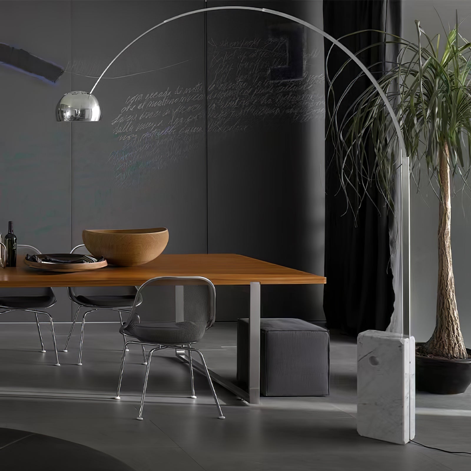Alevra Steel Marble Floor Lamp