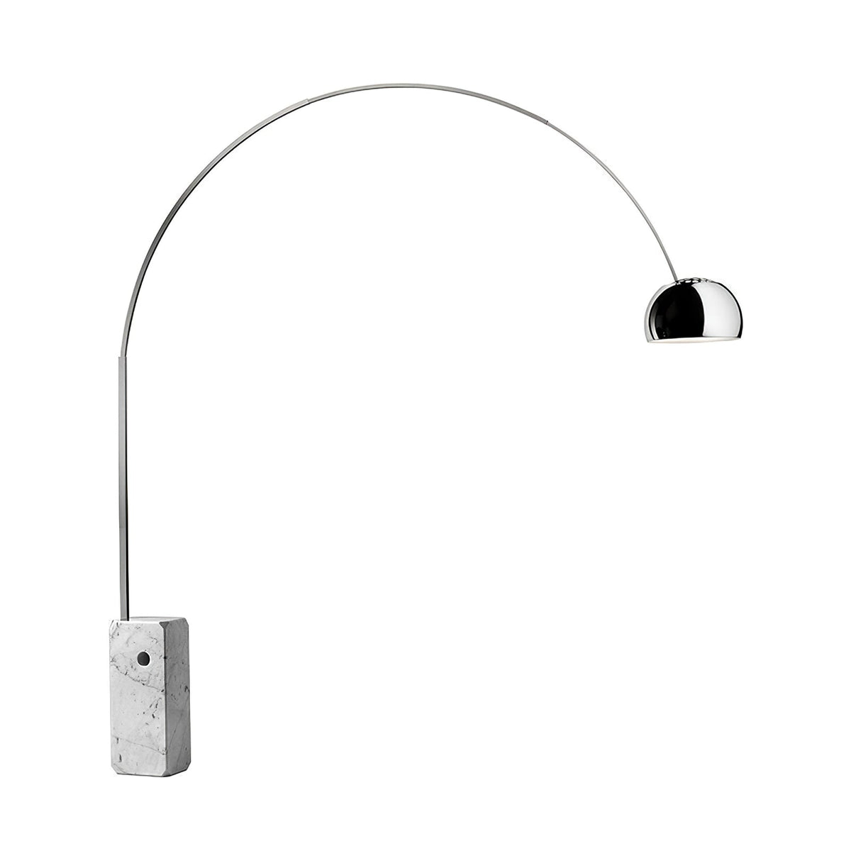 Alevra Steel Marble Floor Lamp