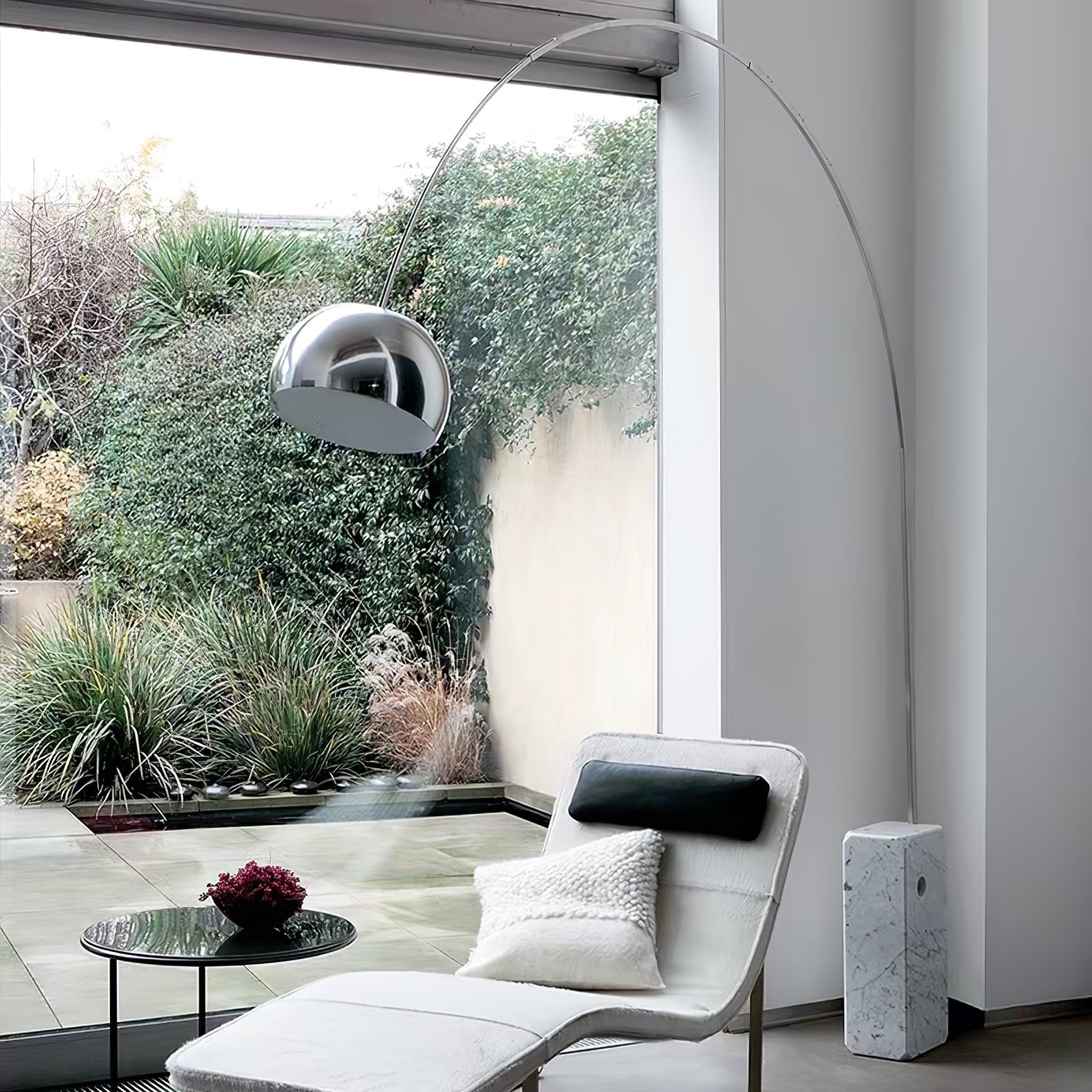 Alevra Steel Marble Floor Lamp