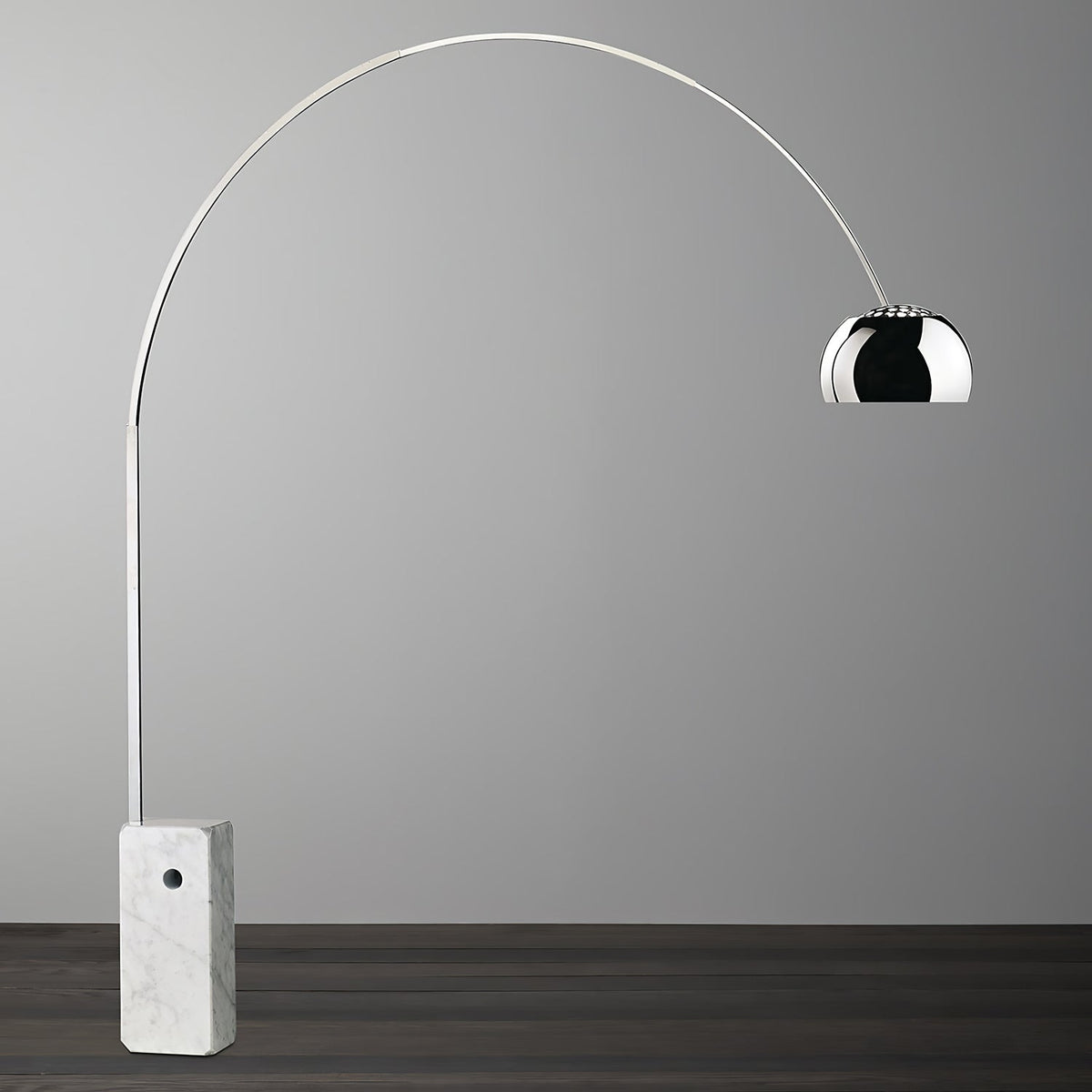 Alevra Steel Marble Floor Lamp