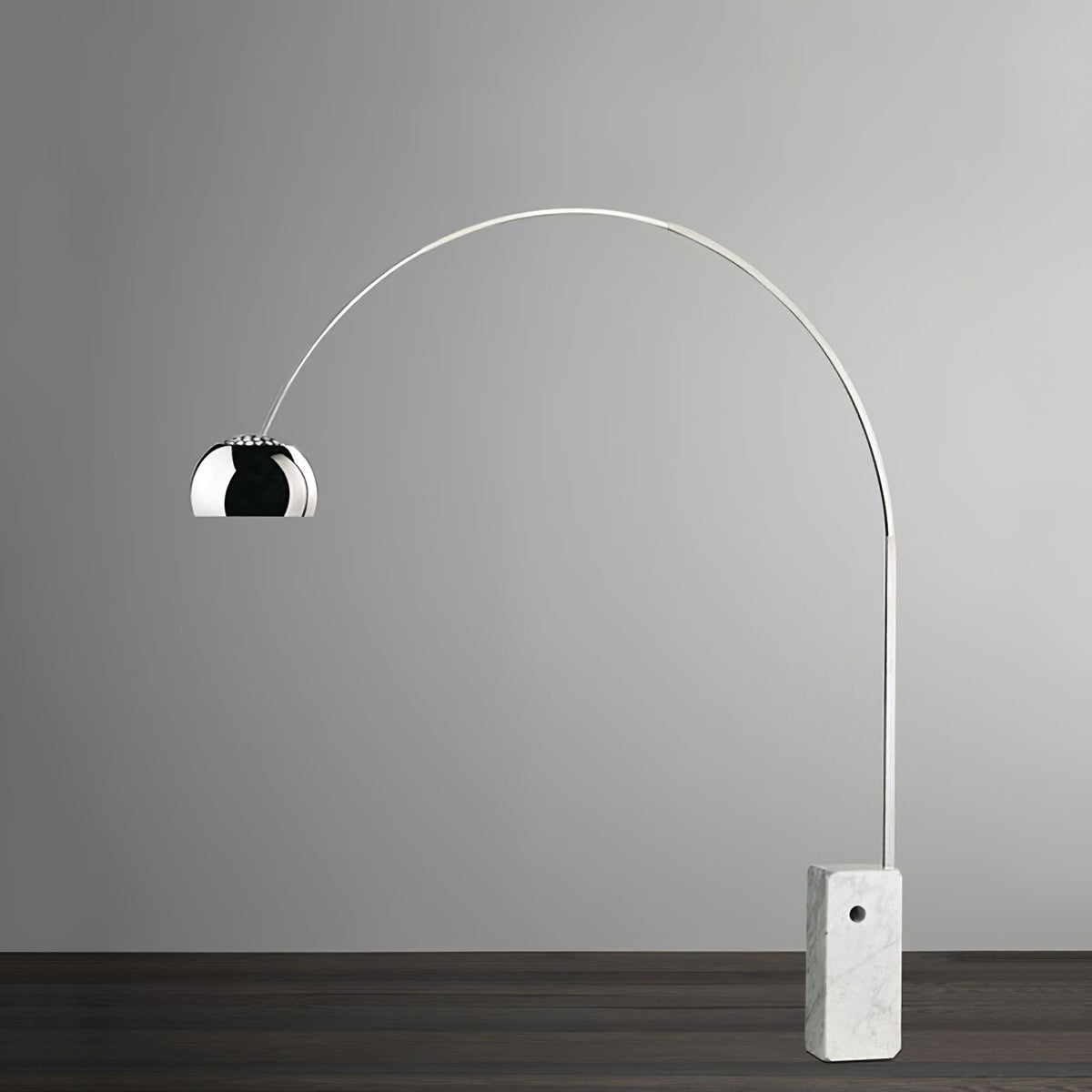 Alevra Steel Marble Floor Lamp
