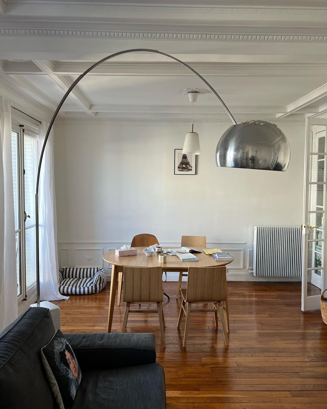 Alevra Steel Marble Floor Lamp