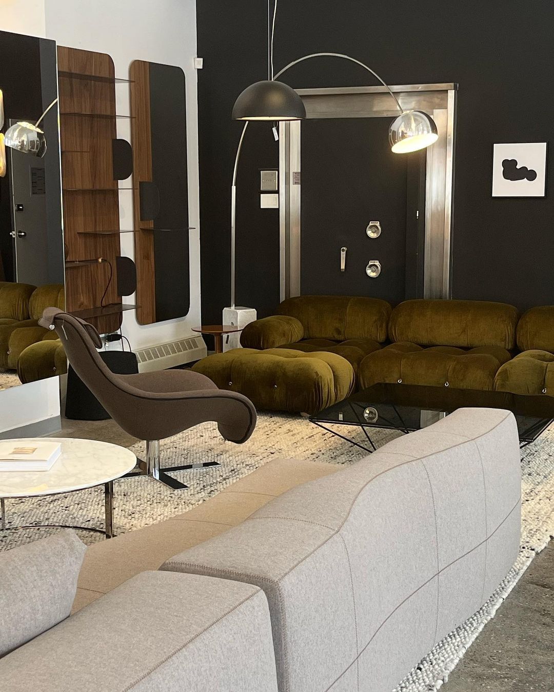 Alevra Steel Marble Floor Lamp