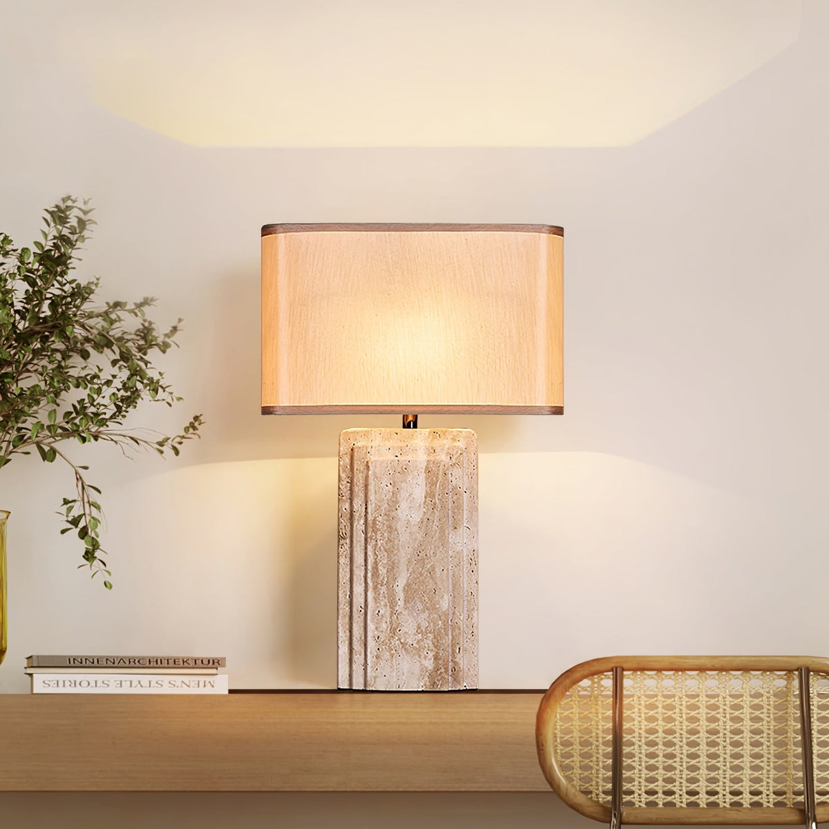 Cocare Travertine Table Lamp