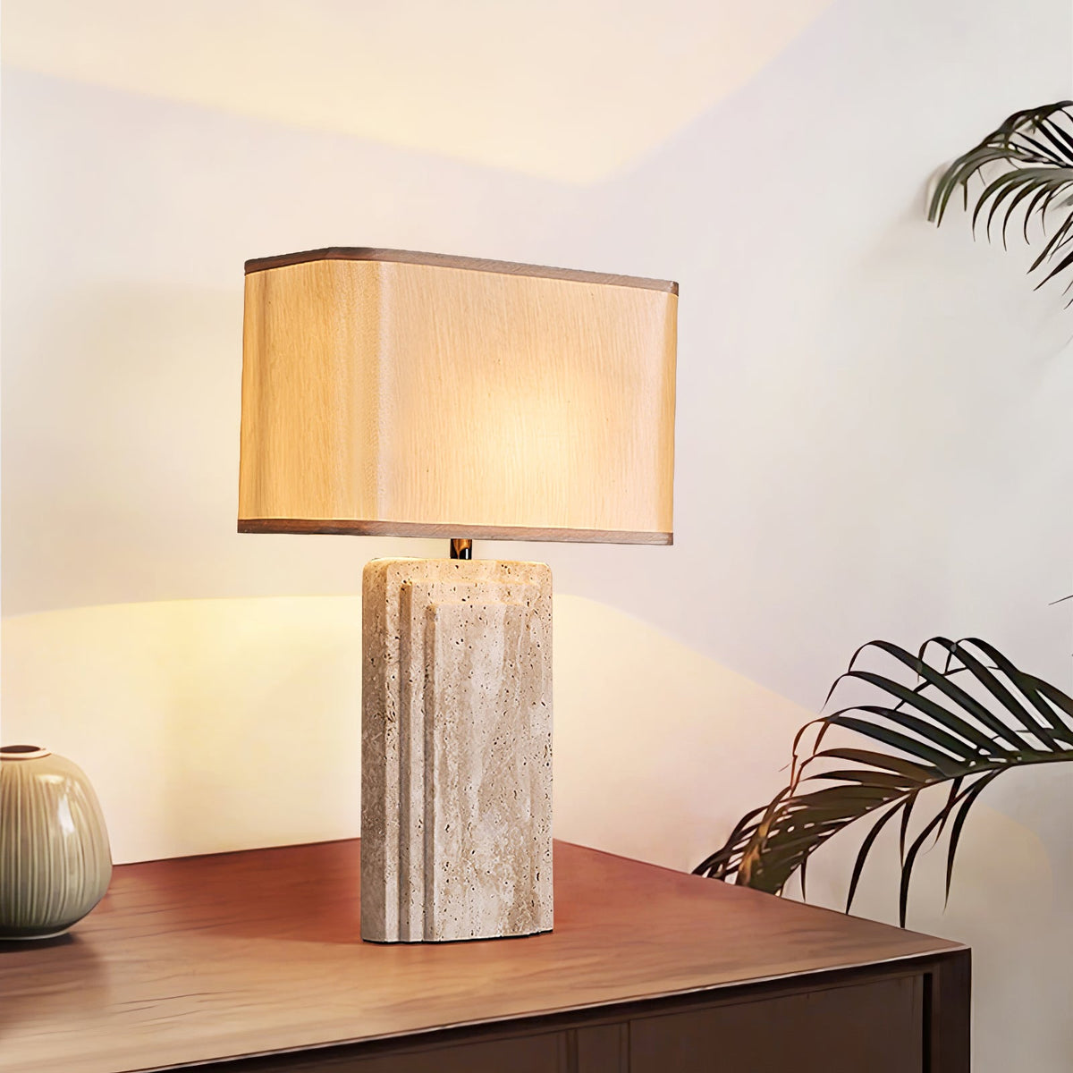 Cocare Travertine Table Lamp