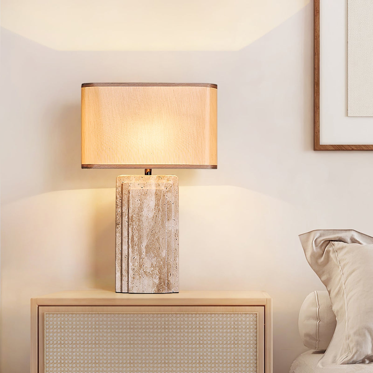 Cocare Travertine Table Lamp