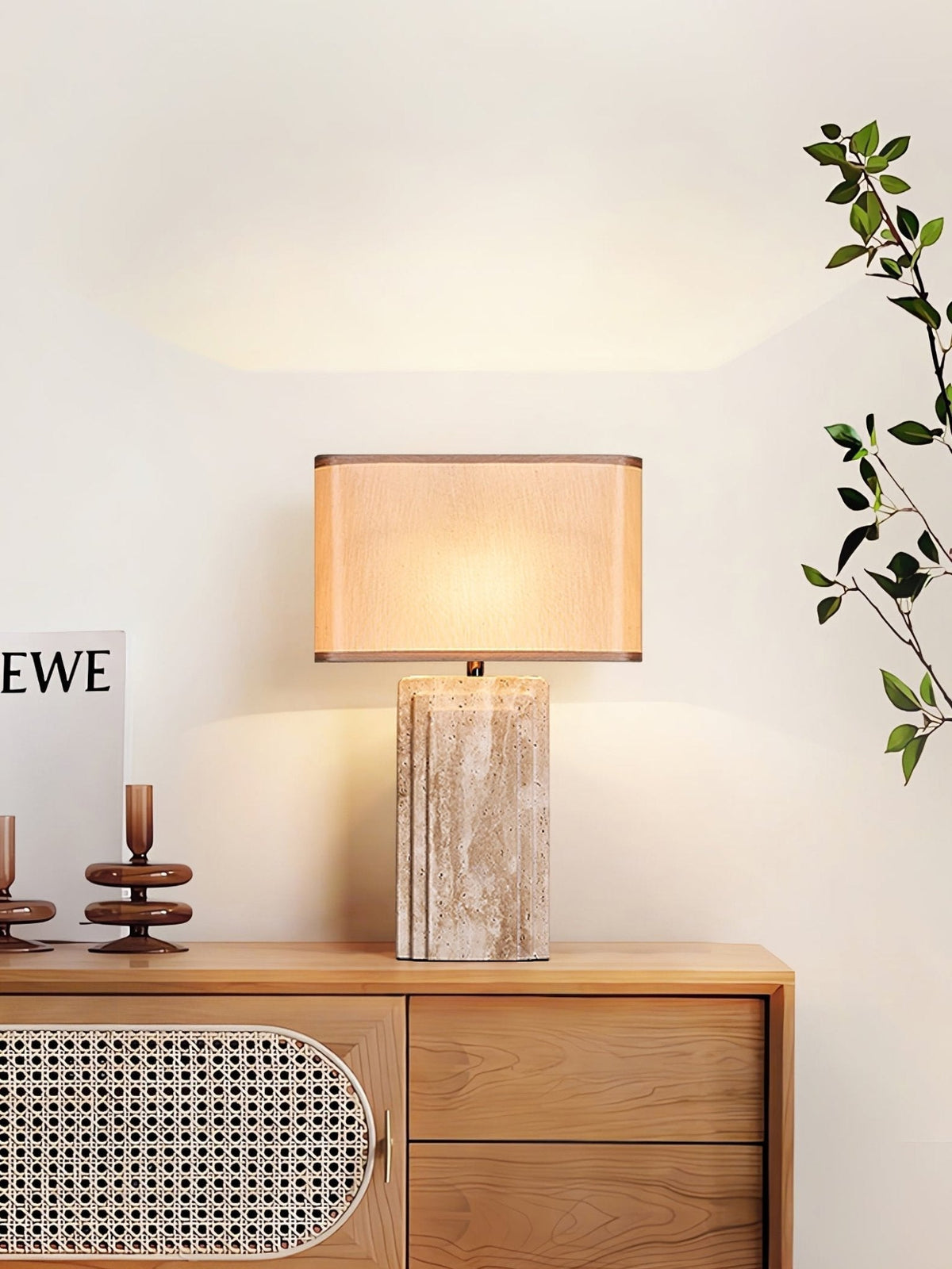 Cocare Travertine Table Lamp
