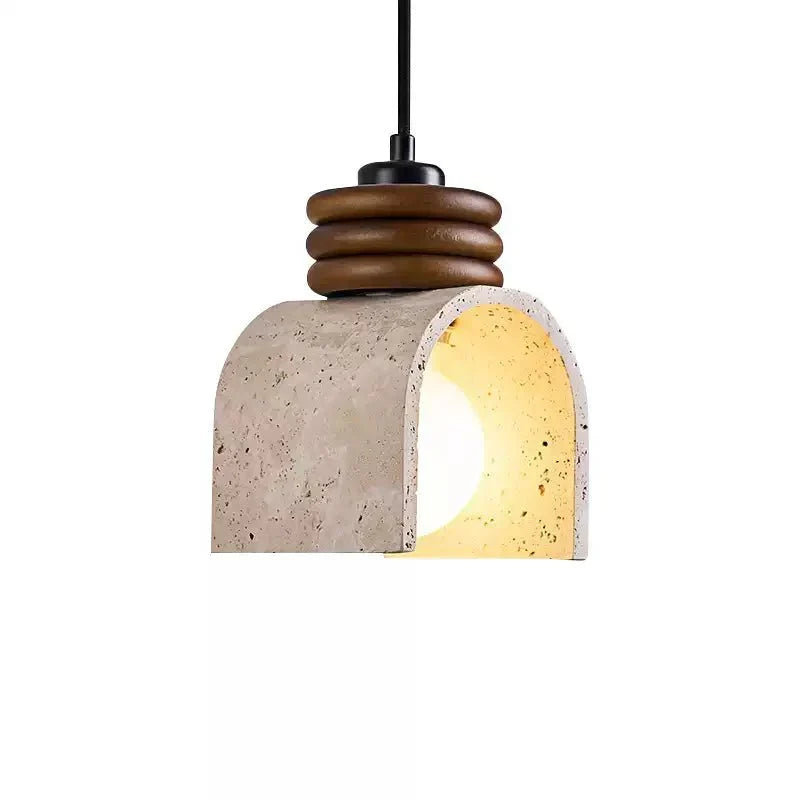 Quinn Modern Yellow Travertine Pendant Lamp