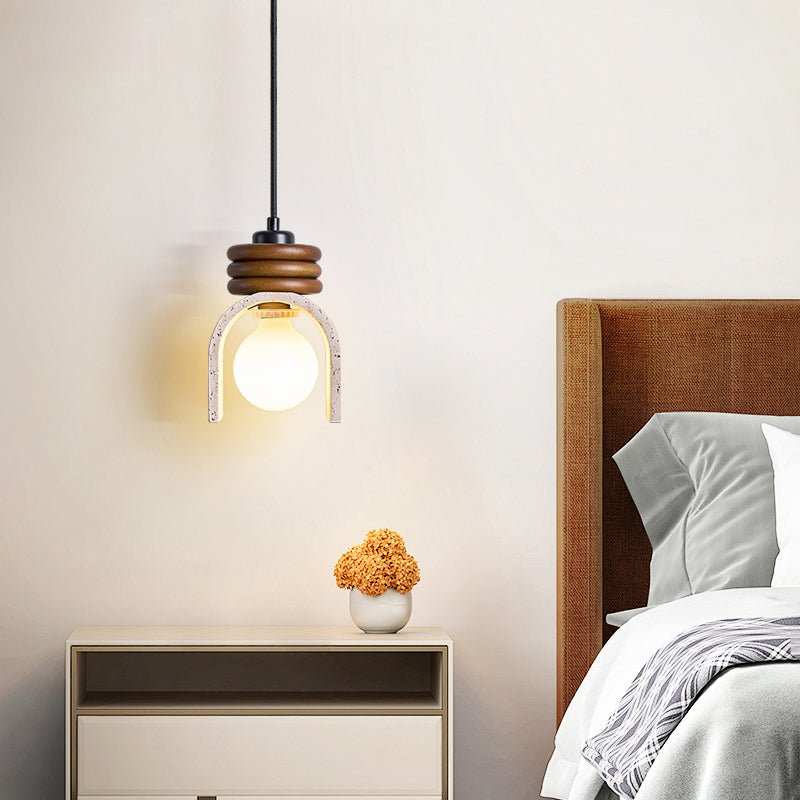 Quinn Modern Yellow Travertine Pendant Lamp