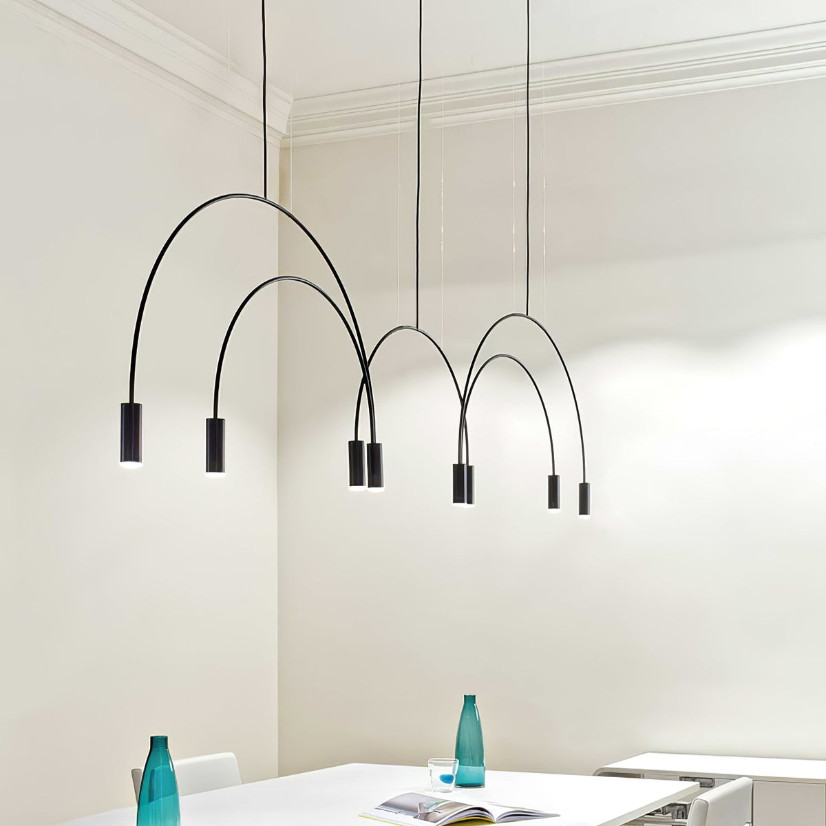 Noriel Pendant Lamp Overlapping Cylinder Minimalist Dining Room