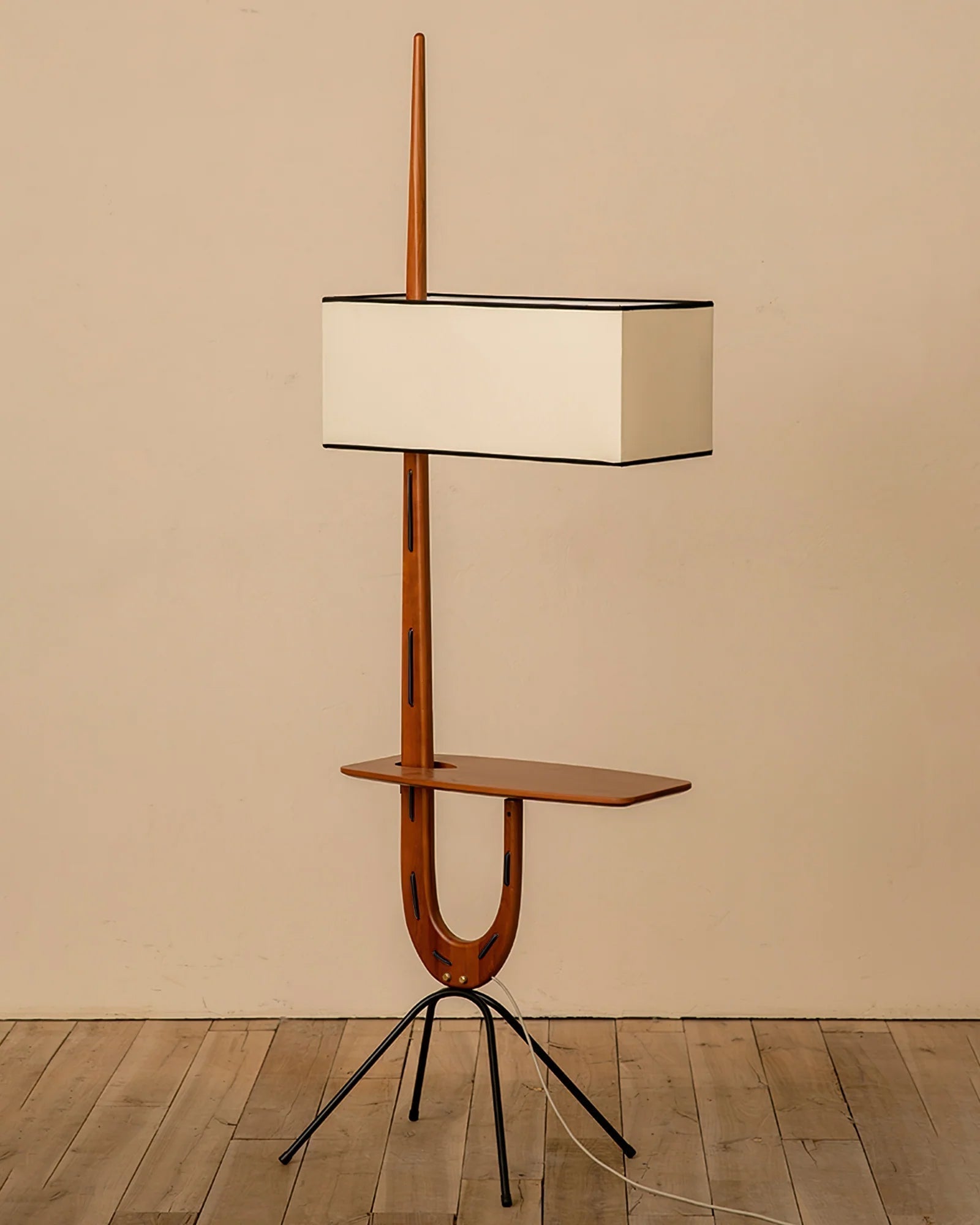 Vemara Mid Century Wood Floor Lamp