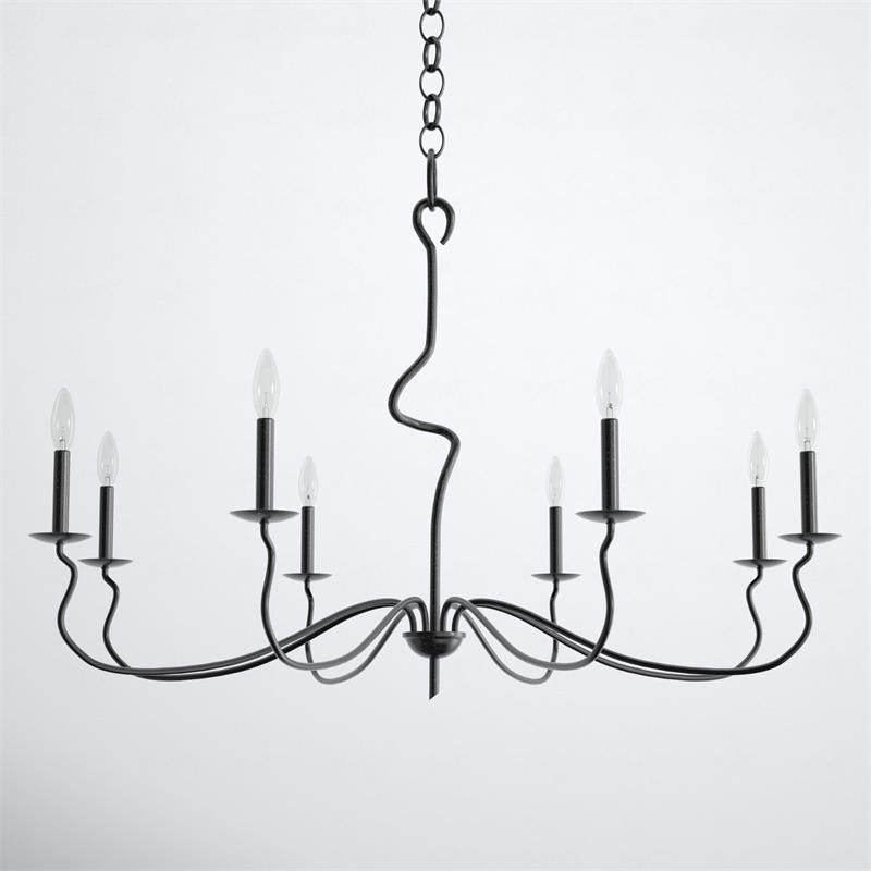 Rauduvyo Modern Minimalist Industrial Metal Chandelier