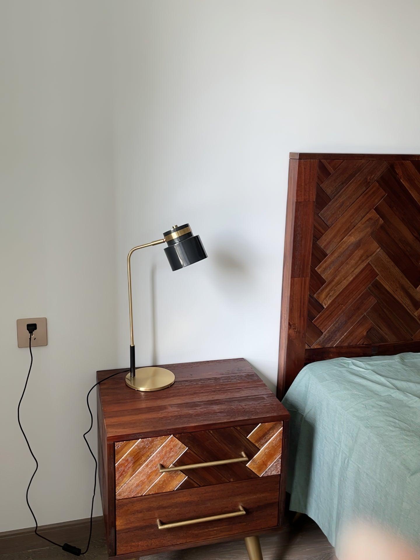 Zorase Brass Industrial Table Lamp