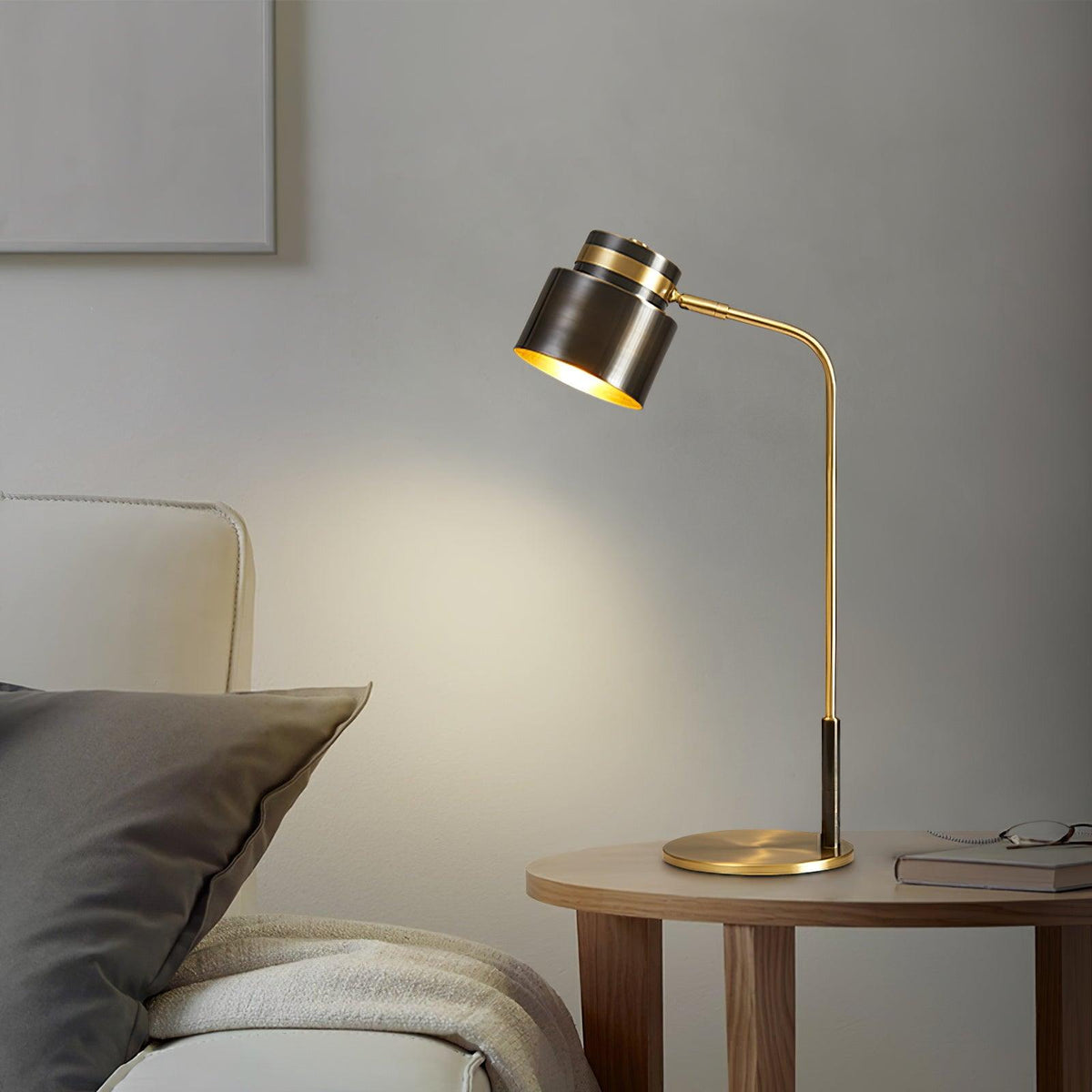 Zorase Brass Industrial Table Lamp