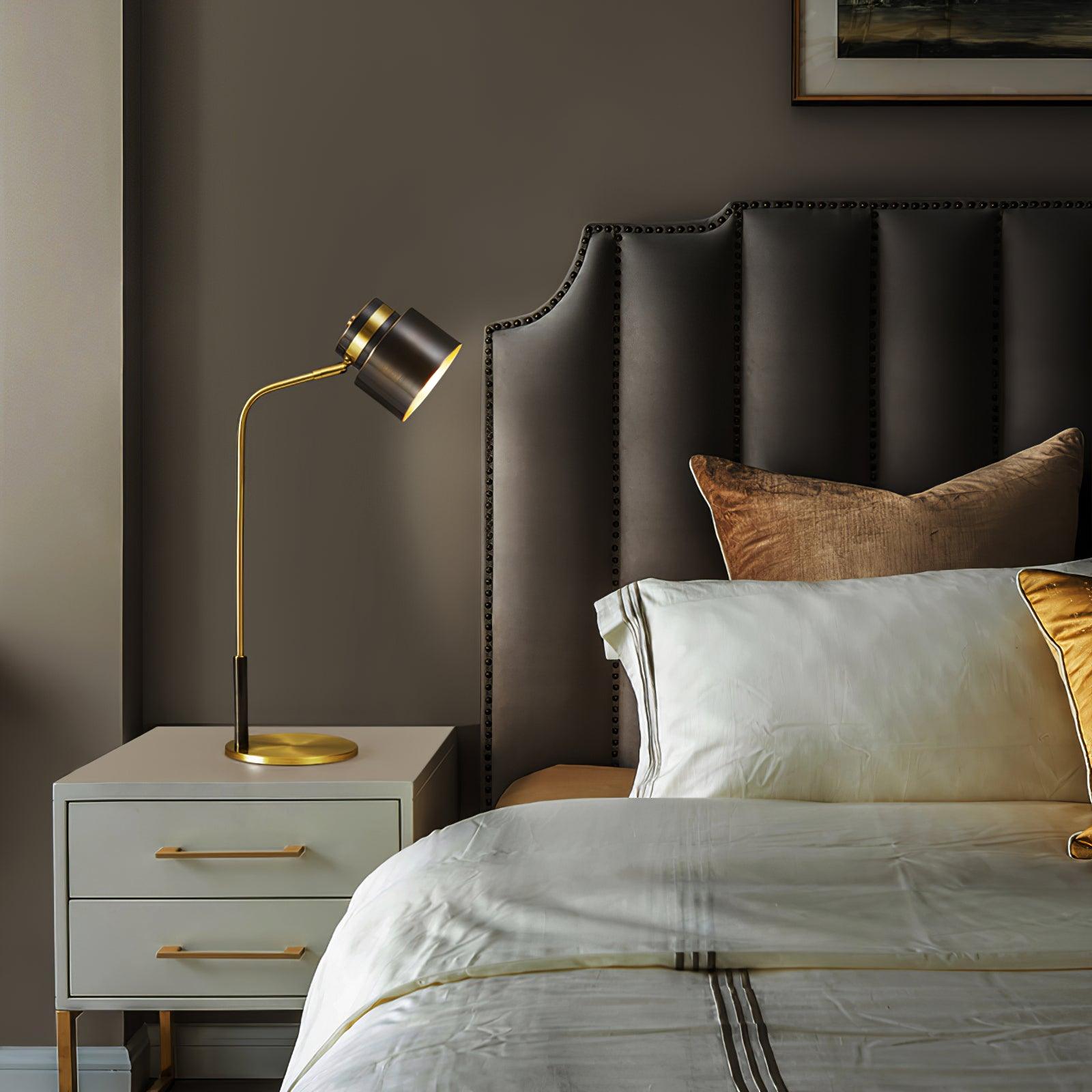 Zorase Brass Industrial Table Lamp