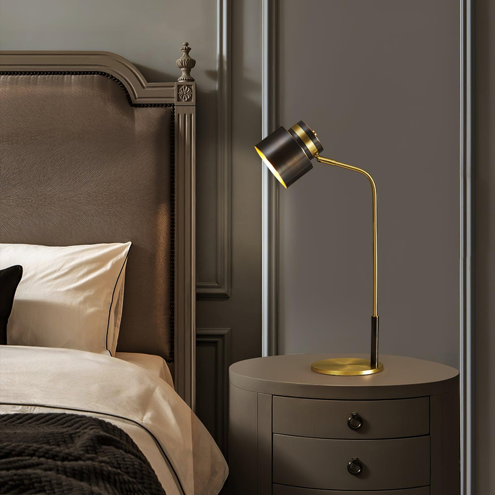 Zorase Brass Industrial Table Lamp