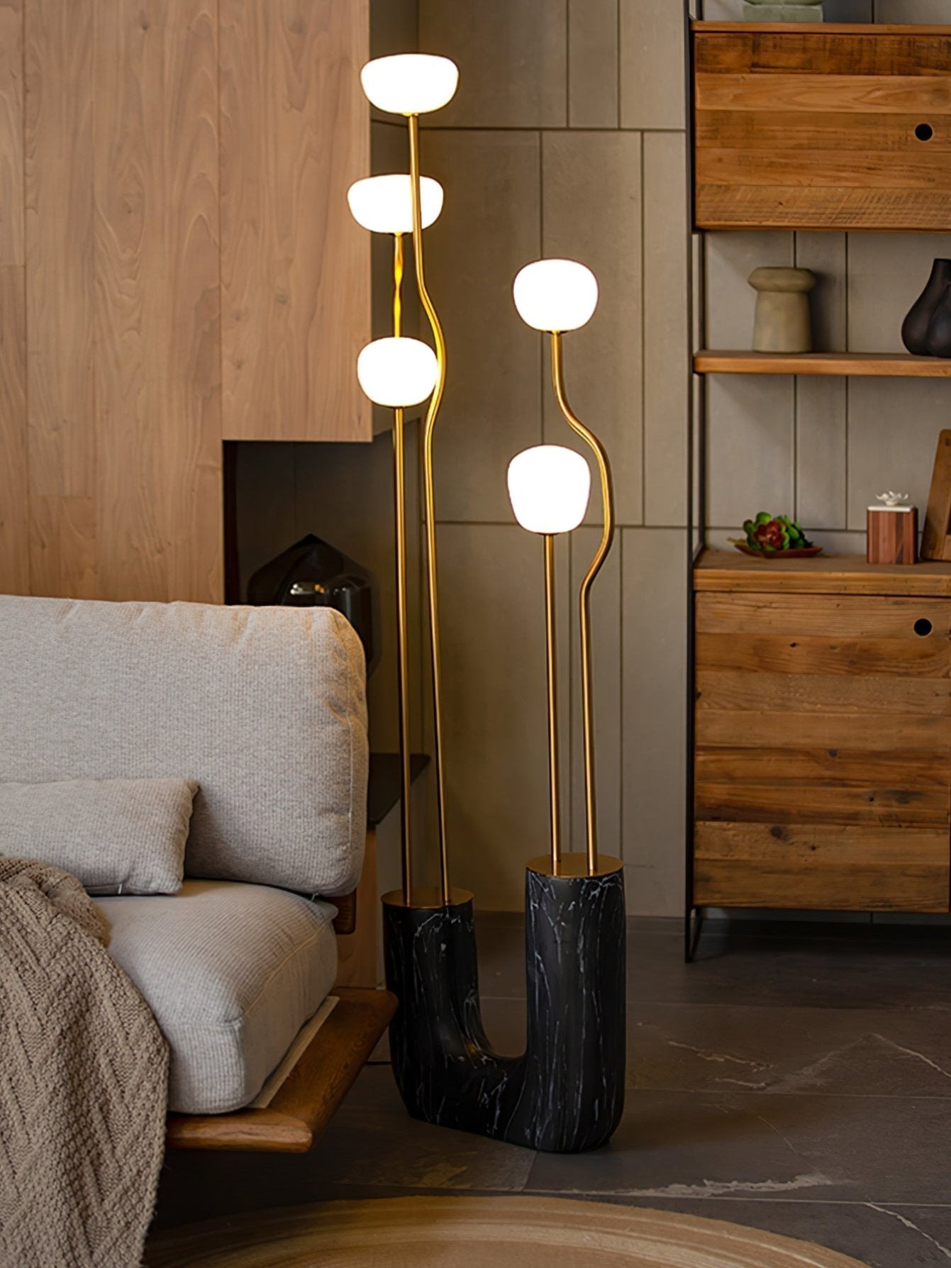 Lumon Marble Brass Modern Floor Lamp