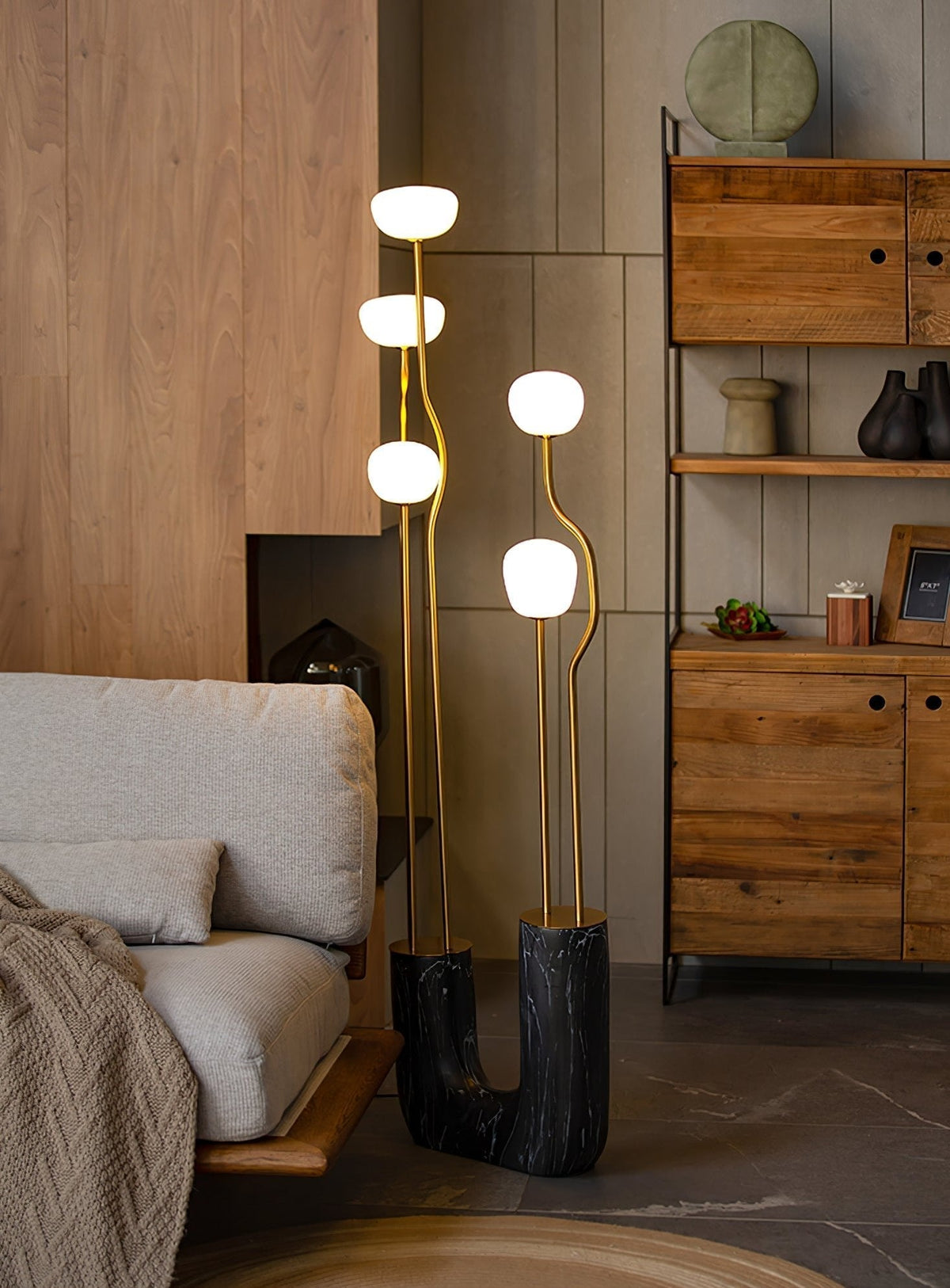 Lumon Marble Brass Modern Floor Lamp