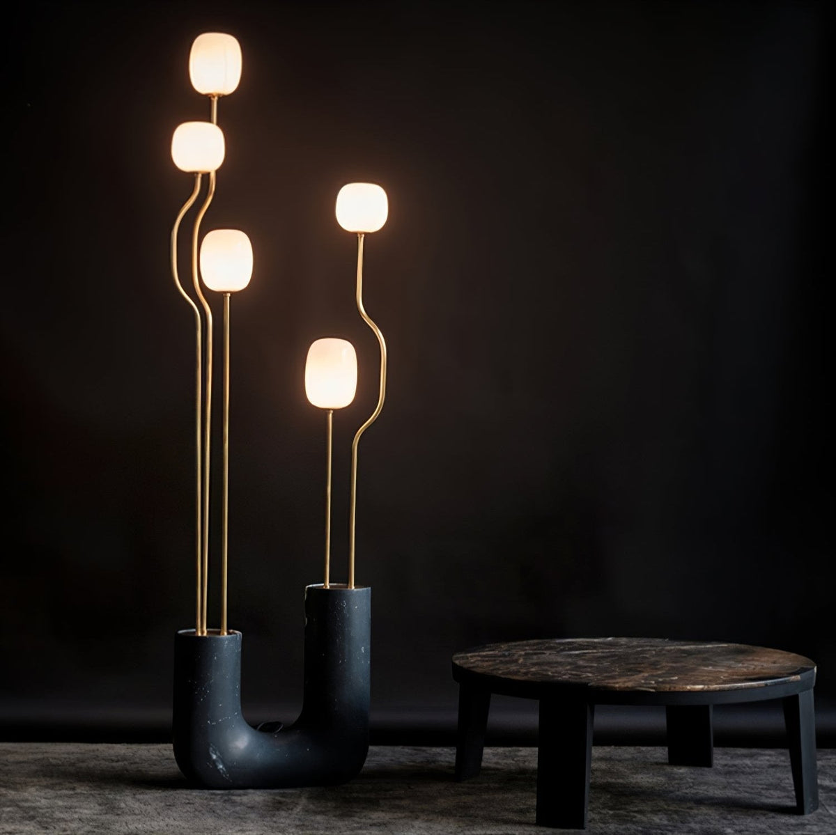 Lumon Marble Brass Modern Floor Lamp