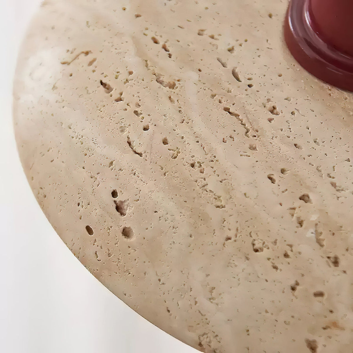 Delora Dome-Shade Travertine Pendant Light